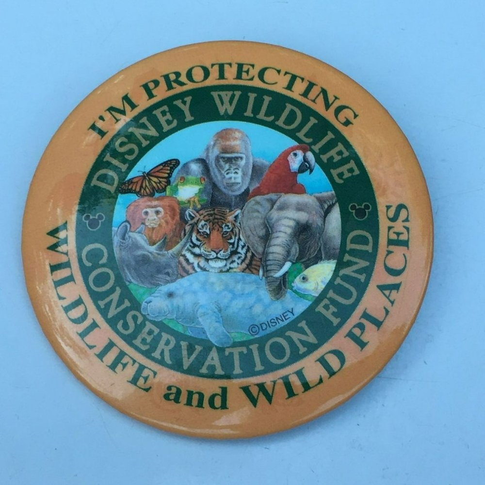 Disney Button - Animal Kingdom's Wildlife Conservation Fund Donation - 1999